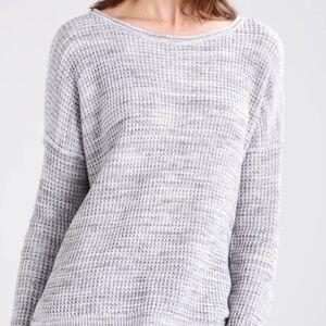Hollister Knit Oversized Light Grey Crew Neck Sweater